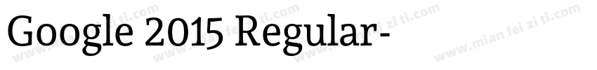 Google 2015 Regular字体转换